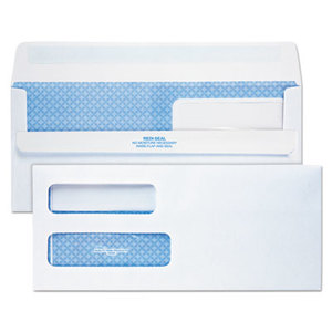 QUALITY PARK PRODUCTS 24559 Redi-Seal Envelope, #10, Double Window, Contemporary, White, 500/Box by QUALITY PARK PRODUCTS