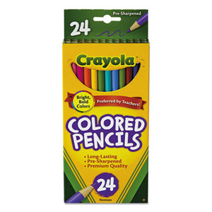 BINNEY & SMITH / CRAYOLA 684024 Long Barrel Colored Woodcase Pencils, 3.3 mm, 24 Assorted Colors/Set by BINNEY & SMITH / CRAYOLA