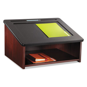 Safco Products 8916MH Tabletop Lectern, 24w x 20d x 13-3/4h, Mahogany/Black by SAFCO PRODUCTS