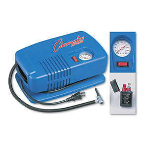 Electric Inflating Pump w/Gauge, Hose & Needle, .25hp Compressor by CHAMPION SPORT