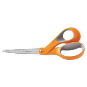Home And Office Scissors, 8" Length, Softgrip Handle, Orange/Gray by FISKARS MANUFACTURING CORP