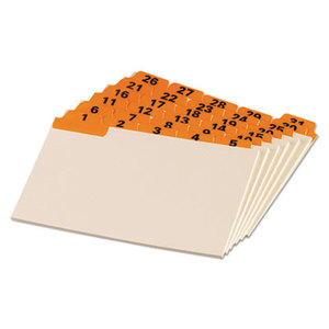 ESSELTE CORPORATION 04634 Laminated Tab Index Card Guides, Daily, 1/5 Tab, Manila, 4 x 6, 31/Set by ESSELTE PENDAFLEX CORP.