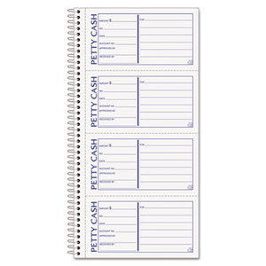 Petty Cash Receipt Book, 5 1/2 x 11, Two-Part Carbonless, 200 Sets/Book by TOPS BUSINESS FORMS