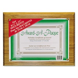 Nu-Dell Manufacturing Company, Inc 18812M Award-A-Plaque Document Holder, Acrylic/Plastic, 10-1/2 x 13, Oak by NU-DELL MANUFACTURING