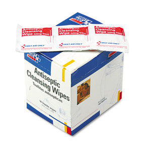 First Aid Only, Inc H-307 Antiseptic Cleansing Wipes, 50/Box by FIRST AID ONLY, INC.