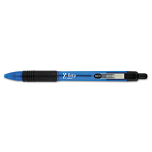 ZEBRA PEN CORPORATION 22920 Z-Grip Neon Retractable Ballpoint Pen, 1.0 mm, Medium, Blue, Dozen by ZEBRA PEN CORP.