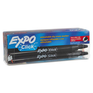 Sanford, L.P. 1751669 Click Dry Erase Markers, Fine Tip, Black, Dozen by SANFORD