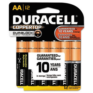 DURACELL PRODUCTS COMPANY MN15RT12Z CopperTop Alkaline Batteries with Duralock Power Preserve Technology, AA, 12/Pk by DURACELL PRODUCTS COMPANY