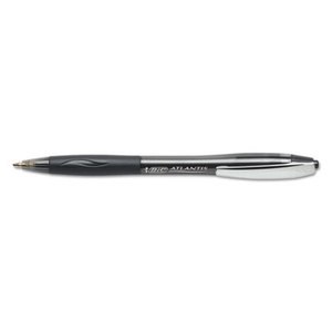 BIC VCG11 BLK Atlantis Ballpoint Retractable Pen, Black Ink, Medium, 1mm, Dozen by BIC CORP.