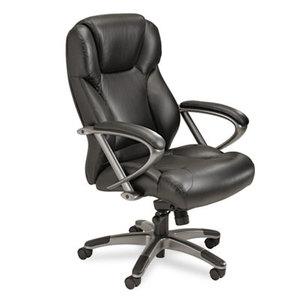 Mayline Group UL350MBLK Leather Seating Series High-Back Swivel/Tilt Chair, Black Leather by MAYLINE COMPANY