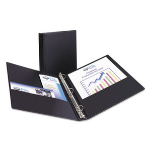 Avery 03301 Economy Non-View Binder with Round Rings, 11 x 8 1/2, 1" Capacity, Black by AVERY-DENNISON