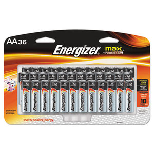 MAX Alkaline Batteries, AA, 36 Batteries/Pack by EVEREADY BATTERY