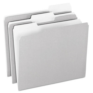 Cardinal Brands, Inc 1521/3GRA Colored File Folders, 1/3 Cut Top Tab, Letter, Gray/Light Gray, 100/Box by ESSELTE PENDAFLEX CORP.