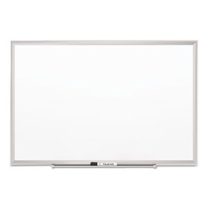Classic Series Porcelain Magnetic Board, 48 x 36, White, Silver Aluminum Frame by QUARTET MFG.