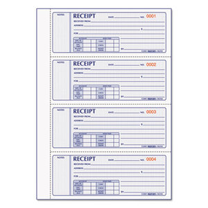 REDIFORM OFFICE PRODUCTS 8L818 Money Receipt Book, 2 3/4 x 7, Carbonless Triplicate, 200 Sets/Book by REDIFORM OFFICE PRODUCTS