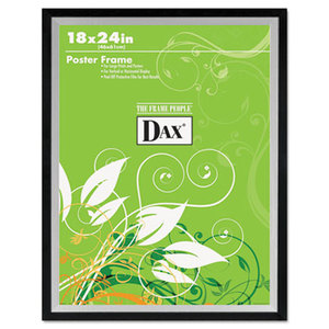 Metro Series Poster Frame, Plastic, 18 x 24, Black/Silver by DAX MANUFACTURING INC.