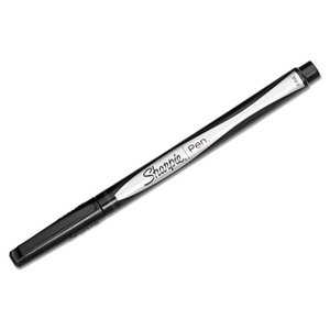 Plastic Point Stick Permanent Water Resistant Pen, Black Ink, Fine, Dozen by SANFORD
