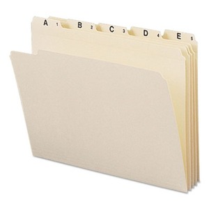 SMEAD MANUFACTURING COMPANY 11777 Indexed File Folders, 1/5 Cut, Indexed A-Z, Top Tab, Letter, Manila, 25/Set by SMEAD MANUFACTURING CO.