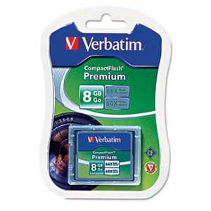 Verbatim America, LLC 96196 Premium CompactFlash Memory Card, 8GB by VERBATIM CORPORATION