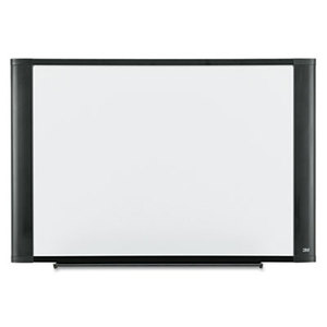 Melamine Dry Erase Board, 36 x 24, White, Graphite Frame by 3M/COMMERCIAL TAPE DIV.