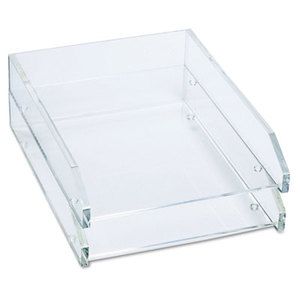 Double Letter Tray, Two Tier, Acrylic, Clear by KANTEK INC.