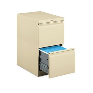 HON COMPANY 33823RL Efficiencies Mobile Pedestal File w/Two File Drawers, 22-7/8d, Putty by HON COMPANY