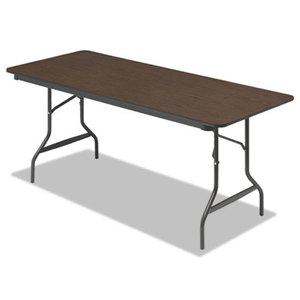 ICEBERG ENTERPRISES, LLC 55324 Economy Wood Laminate Folding Table, Rectangular, 72w x 30d x 29h, Walnut by ICEBERG ENTERPRISES