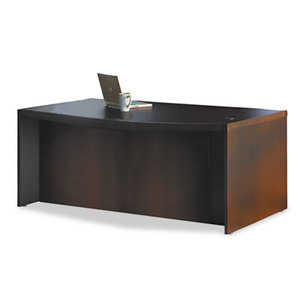 Mayline Group ABD7242LDC Aberdeen Series Laminate Bow Front Desk Shell, 72w x 42d x 29-1/2h, Mocha by MAYLINE COMPANY