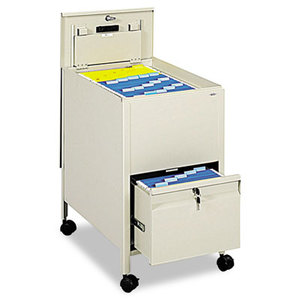 Safco Products 5364PT Locking Mobile Tub File With Drawer, Letter Size, 17w x 26d x 28h, Putty by SAFCO PRODUCTS