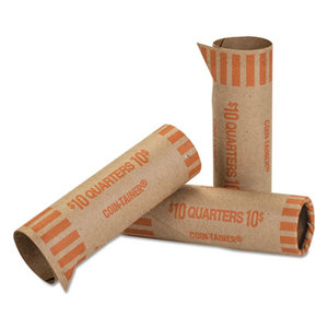 Preformed Tubular Coin Wrappers, Quarters, $10, 1000 Wrappers/Box by MMF INDUSTRIES