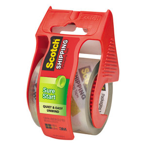 3M 145 Sure Start Packaging Tape, 1.88" x 22.2yds, 1 1/2" Core, Clear by 3M/COMMERCIAL TAPE DIV.