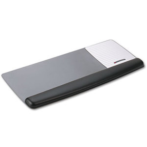 3M WR422LE Antimicrobial Gel Mouse Pad/Keyboard Wrist Rest Platform, Black/Silver by 3M/COMMERCIAL TAPE DIV.