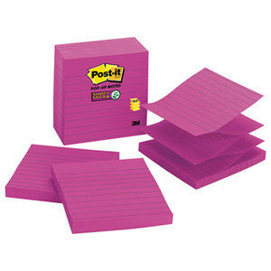 3M R440-FFSS Pop-up Notes Refill, 4 x 4, Lined, Mulberry, 90/Pad, 5 Pads/Pack by 3M/COMMERCIAL TAPE DIV.