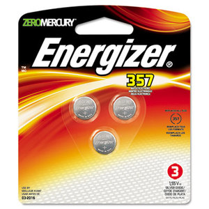 Watch/Electronic Battery, SilvOx, 357, 1.5V, MercFree, 3/Pk by EVEREADY BATTERY