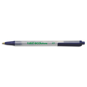 BIC CSEM11-BE Ecolutions Clic Stic Ballpoint Retractable Pen, Blue Ink, 1mm, Medium, Dozen by BIC CORP.