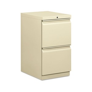 HON COMPANY 33820RL Efficiencies Mobile Pedestal File w/Two File Drawers, 19-7/8d, Putty by HON COMPANY