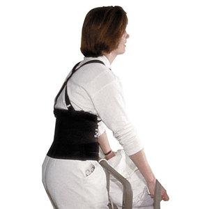 IMPACT PRODUCTS, LLC 7379S Standard Back Support, 7" Back Panel, Single Closure w/Suspenders, Small, Black by IMPACT PRODUCTS, LLC