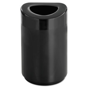 Safco Products 9920BL Open Top Round Waste Receptacle, Steel, 30gal, Black by SAFCO PRODUCTS