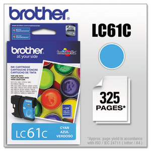 Brother Industries, Ltd LC61C LC61C (LC-61C) Innobella Ink, 325 Page-Yield, Cyan by BROTHER INTL. CORP.