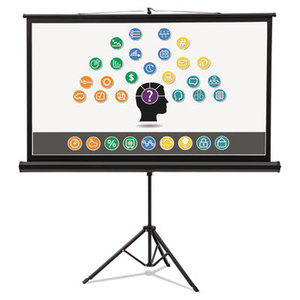 Wide Format Tripod Base Projection Screen, 45 x 80, White by QUARTET MFG.