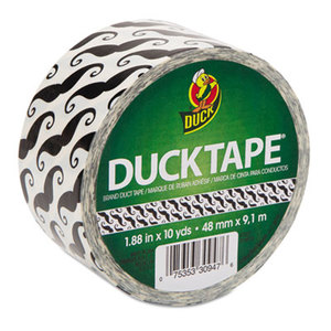 Shurtech Brands, LLC 281026 Colored Duct Tape, 1.88" x 15yds, 3" Core, Mustache by SHURTECH