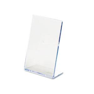 Deflecto Corporation 590401 Slanted Desk Sign Holder, Plastic, 4 x 6, Clear by DEFLECTO CORPORATION