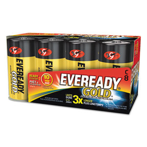 EVEREADY BATTERY A93-8 Gold Alkaline Batteries, C, 8 /Pk by EVEREADY BATTERY
