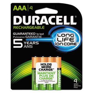 DURACELL PRODUCTS COMPANY DX2400R4 Rechargeable NiMH Batteries with Duralock Power Preserve Technology, AAA, 4/Pack by DURACELL PRODUCTS COMPANY