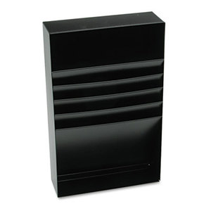 MMF INDUSTRIES 2712S18BK Four-Compartment Desk Drawer Stationery Holder, Steel, 18" Dept, Black by MMF INDUSTRIES