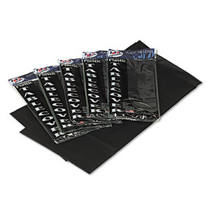 Table Set Rectangular Table Covers, Heavyweight Plastic, 54 x 108, Black, 6/Pack by TABLEMATE PRODUCTS, CO.
