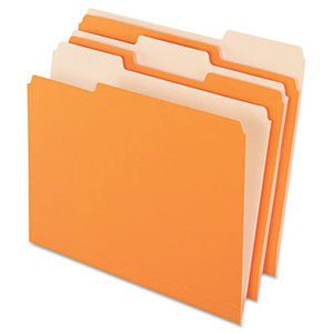 Cardinal Brands, Inc 1521/3ORA Colored File Folders, 1/3 Cut Top Tab, Letter, Orange/Light Orange, 100/Box by ESSELTE PENDAFLEX CORP.