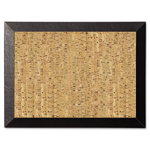 Bi-silque S.A SF0422581012 Natural Cork Bulletin Board, 24x18, Cork/Black by BI-SILQUE VISUAL COMMUNICATION PRODUCTS INC