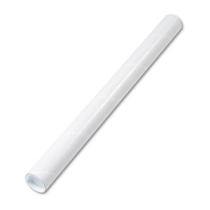 QUALITY PARK PRODUCTS 46008 White Mailing Tube, 24l x 2dia, White, 25/Carton by QUALITY PARK PRODUCTS