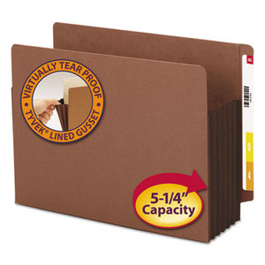 SMEAD MANUFACTURING COMPANY 73691 5 1/4" Exp File Pockets, Straight Tab, Letter, Brown, 10/Box by SMEAD MANUFACTURING CO.